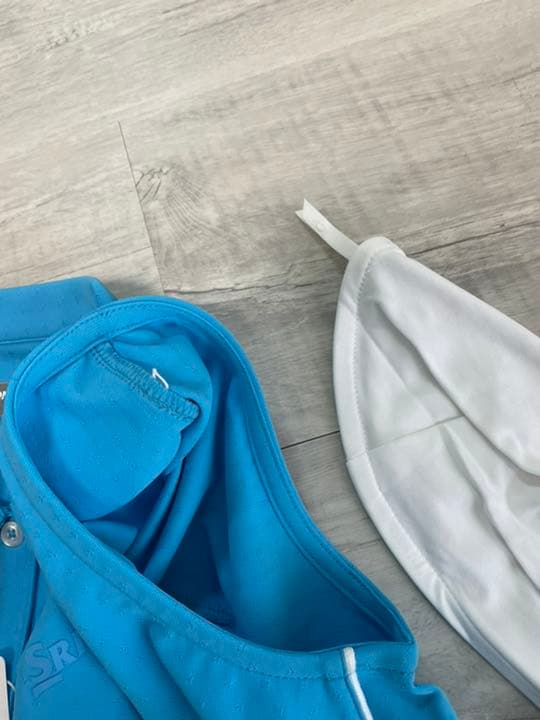 Lサイズ　白　青SRIXON スリクソン　レディース 半袖シャツ  ゴルフウェア