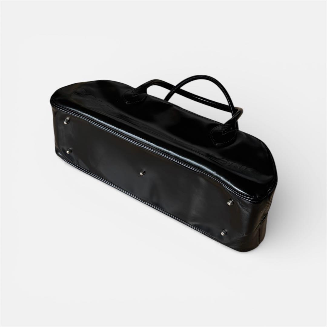 COMME des GARCONS レザー　エンボスロゴ　ハンドバッグ