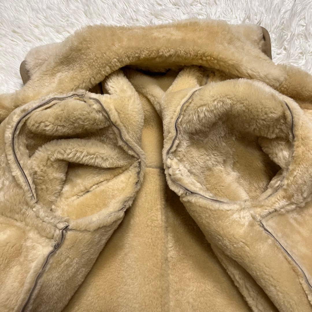 希少✨大きめ✨カンタベリー　ダッフルコート　リアルスエード　リアルムートン　L