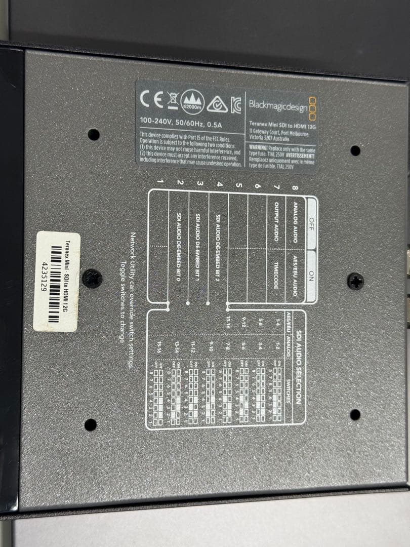 分配器・切替器 Teranex Mini SDI to HDMI 12G