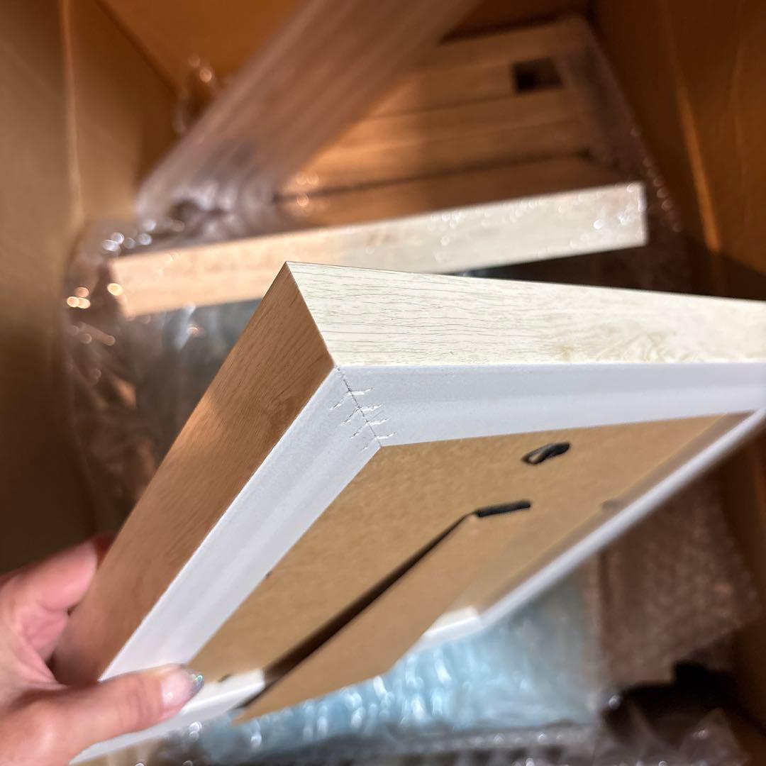 30個セット ホワイトフォトフレーム 木目調 額 額縁 写真立て おしゃれ