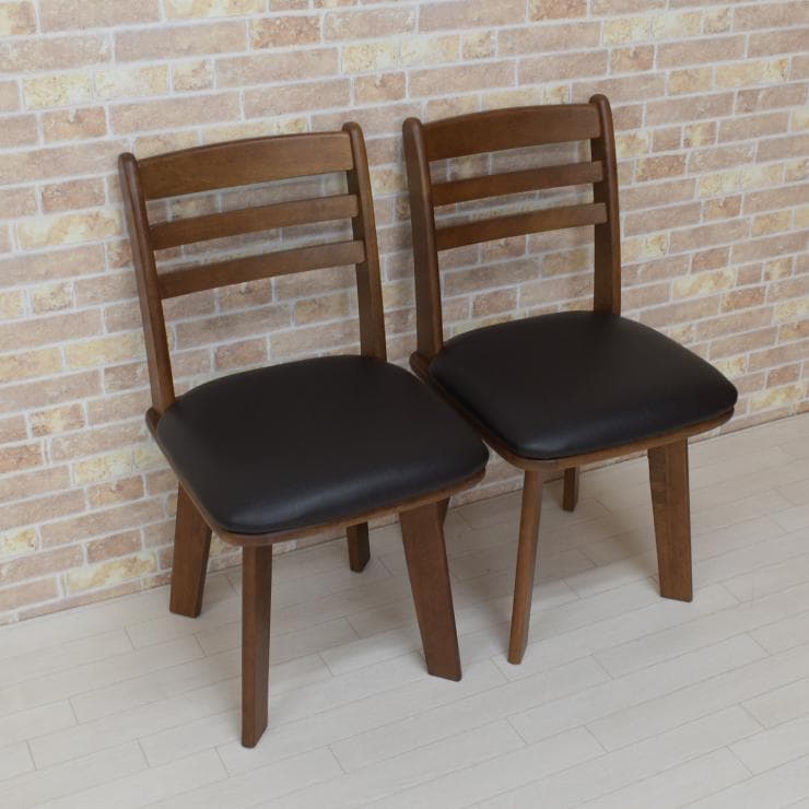 TR DC WH 8脚　回転式ダイニングチェア　ブラウン＊ブラック