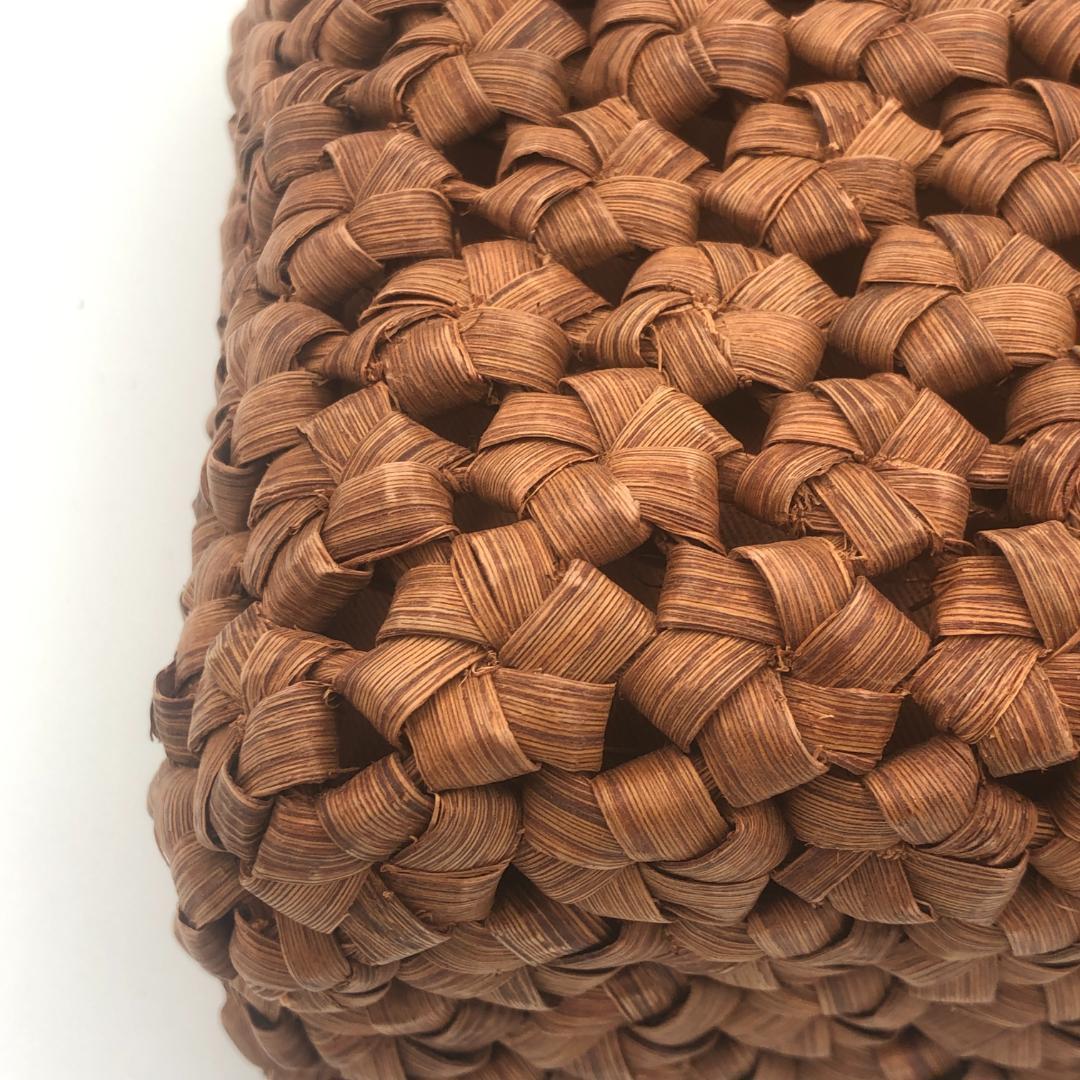 桜　山葡萄バッグ　六角編み　削皮　ハンドバッグ　新品　籠バッグ　日本企画