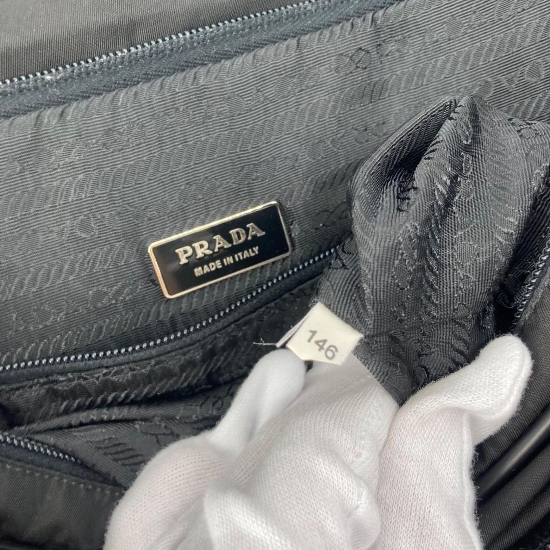 良品✨プラダ 三角ロゴ ブリーフケース ビジネスバッグ ナイロン 黒 ブラック