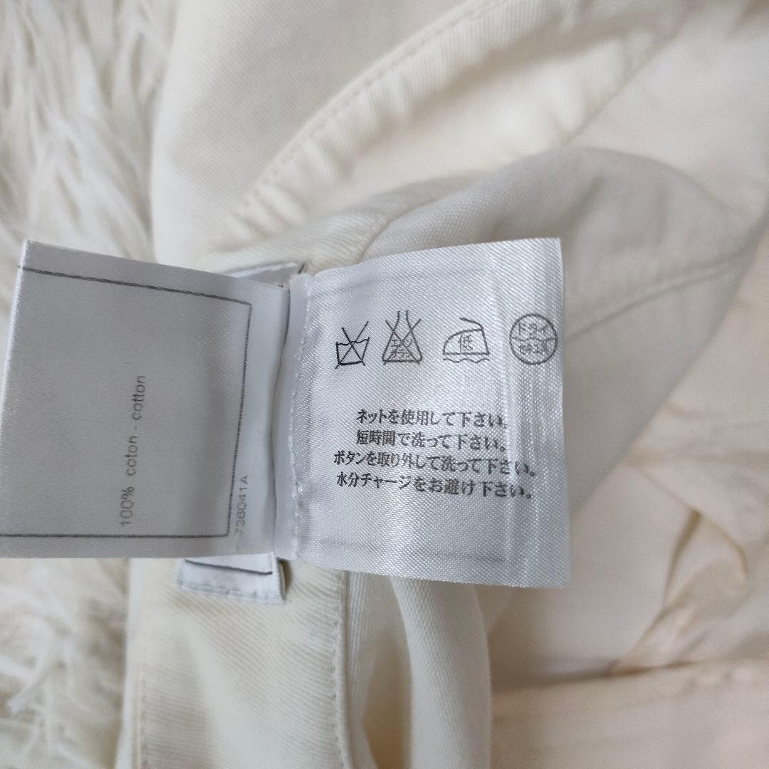 CHANEL チノパン ココマーク ロゴボタン ホワイト系 ストレート 36 S