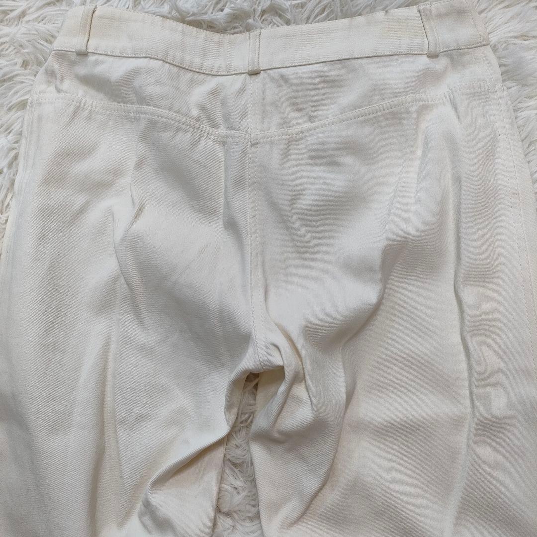 CHANEL チノパン ココマーク ロゴボタン ホワイト系 ストレート 36 S