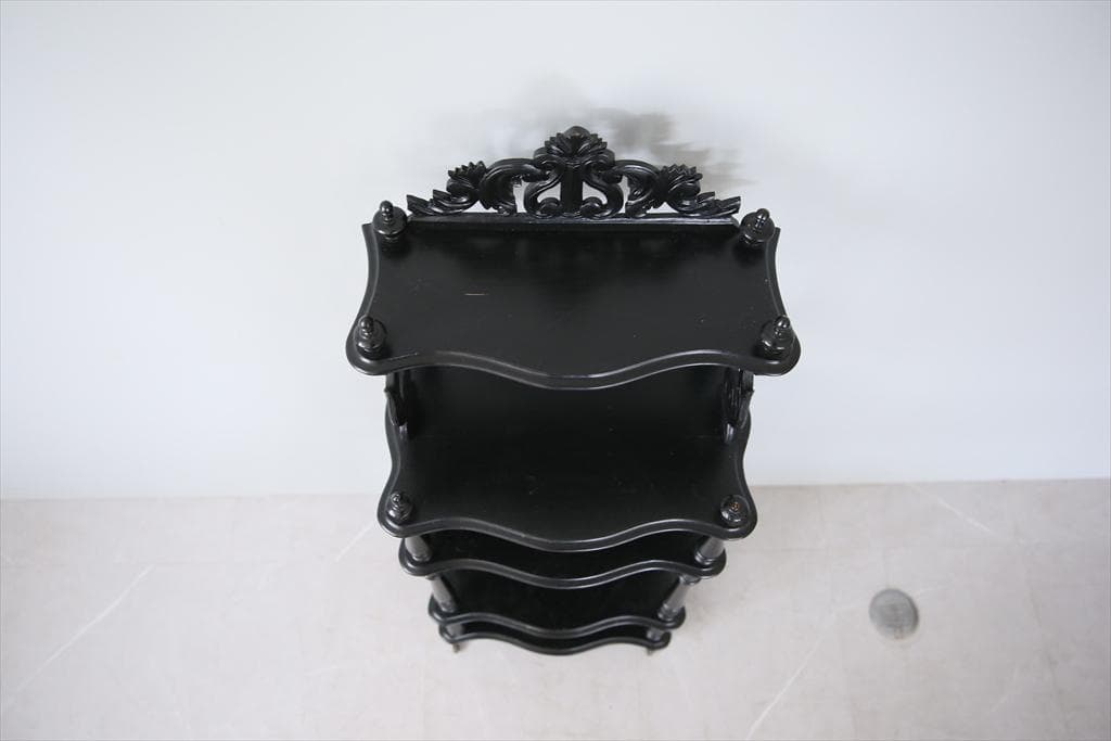 フランスアンティークナポレオン3世様式シェルフ/キャビネット飾り棚(91-235