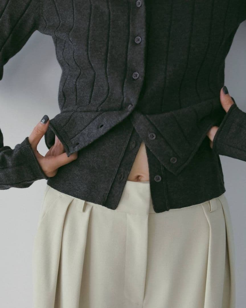 トップス anuke Cotton Layered Cardigan