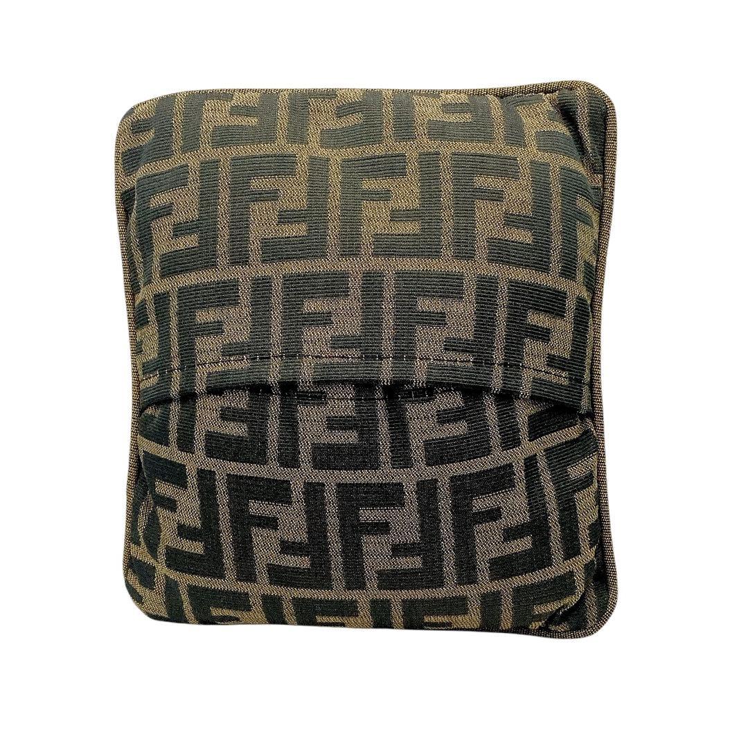 美品✨FENDI フェンディ　ミニクッション　ズッカ　総柄　ブラウン　激レア