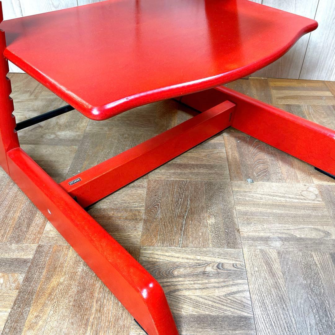美品！北欧の名品！ストッケ　トリップトラップ　レッド　取扱説明書付き