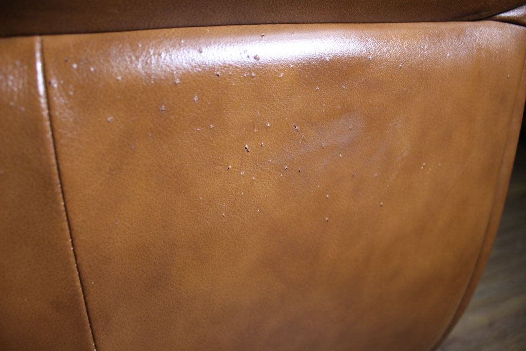 首都圏送無料〜LEATHER WORLD 本革張り シングルソファ　ヴィンテージ