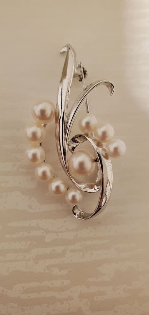 MIKIMOTO ミキモト　真珠　パール　ブローチ 10珠