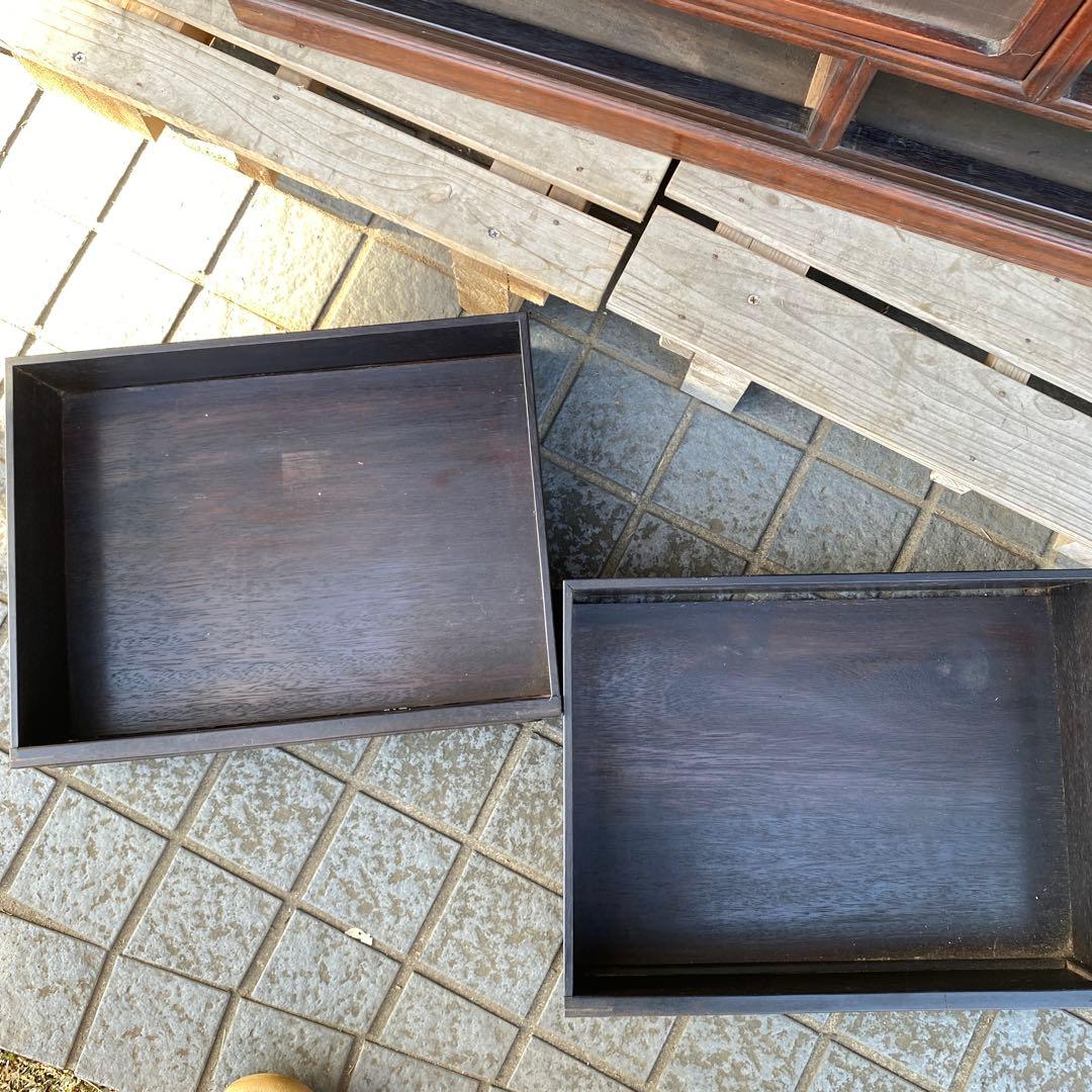 時代物 蒔絵飾り棚 紫檀 骨董品 古家具 店舗什器 箪笥 古美術