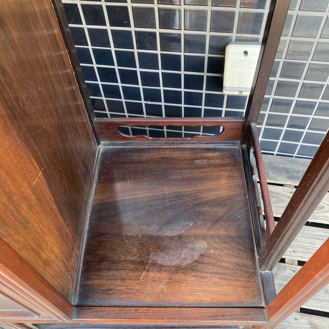 時代物 蒔絵飾り棚 紫檀 骨董品 古家具 店舗什器 箪笥 古美術