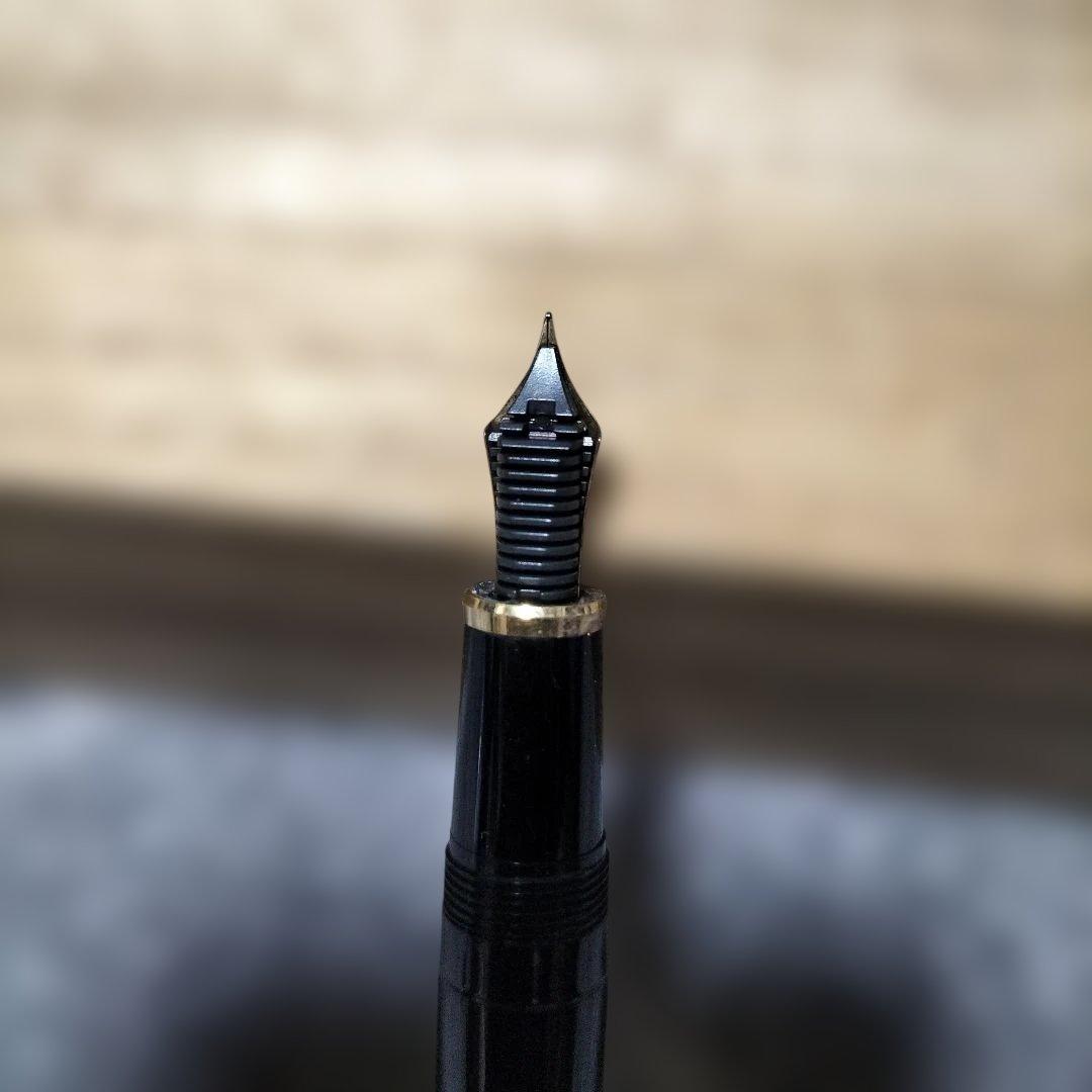 14K SAILOR 黒色プラスチック万年筆 金色装飾