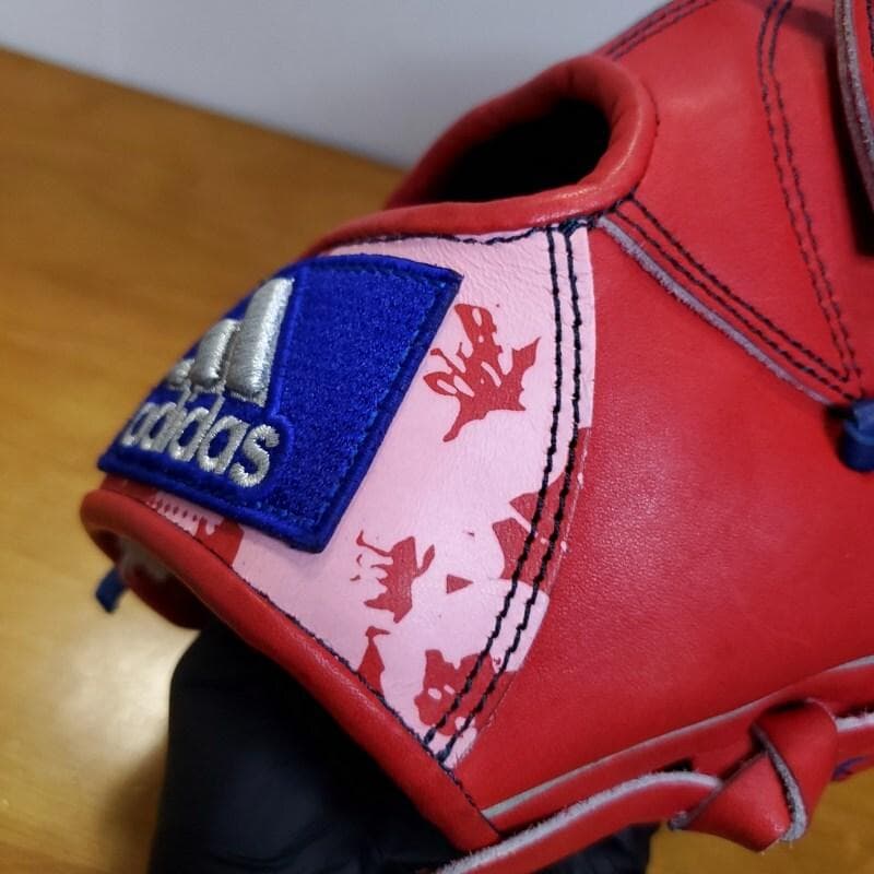 アディダス ADIDAS グラフィックレザー 限定モデル 美品 軟式グローブ