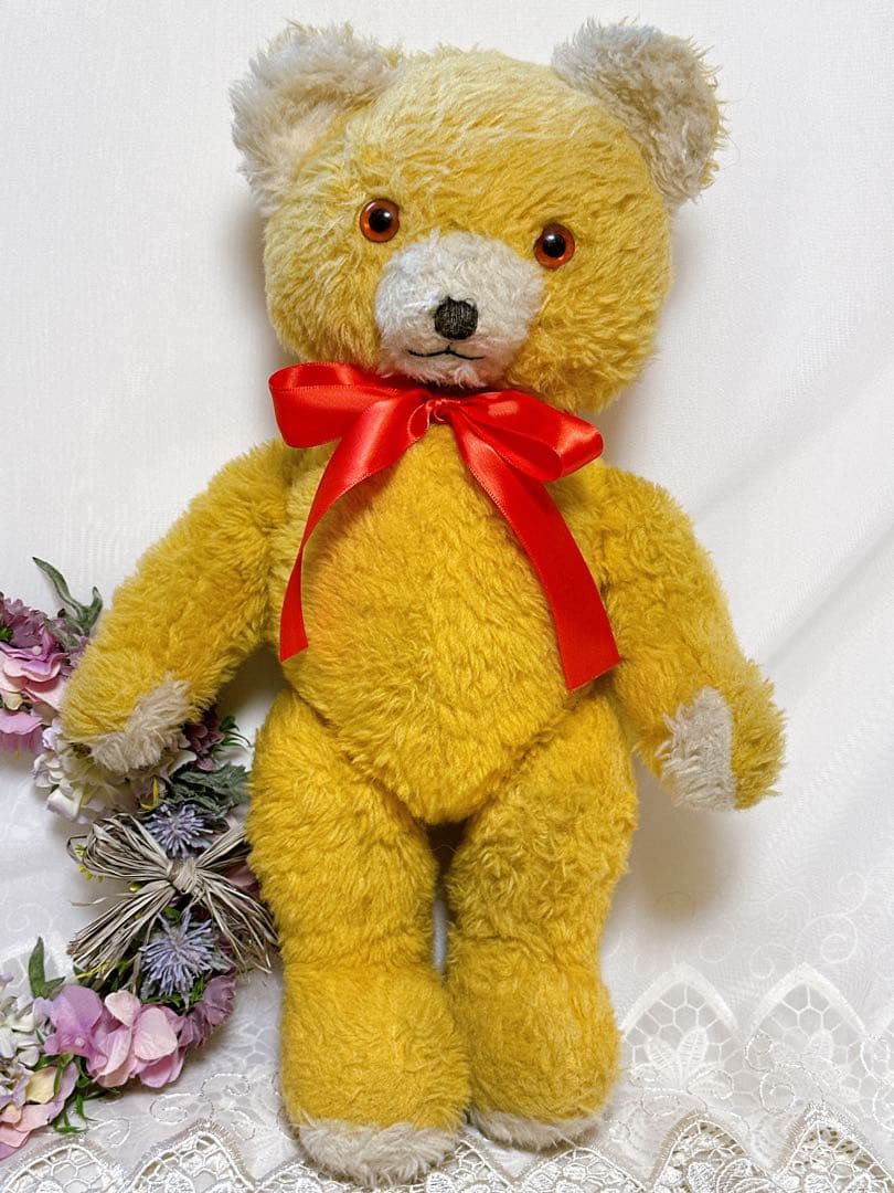 まんまる君 様✨希少✨❤️黄色いにっこりペディグリーベア❤️アンティークテディベア