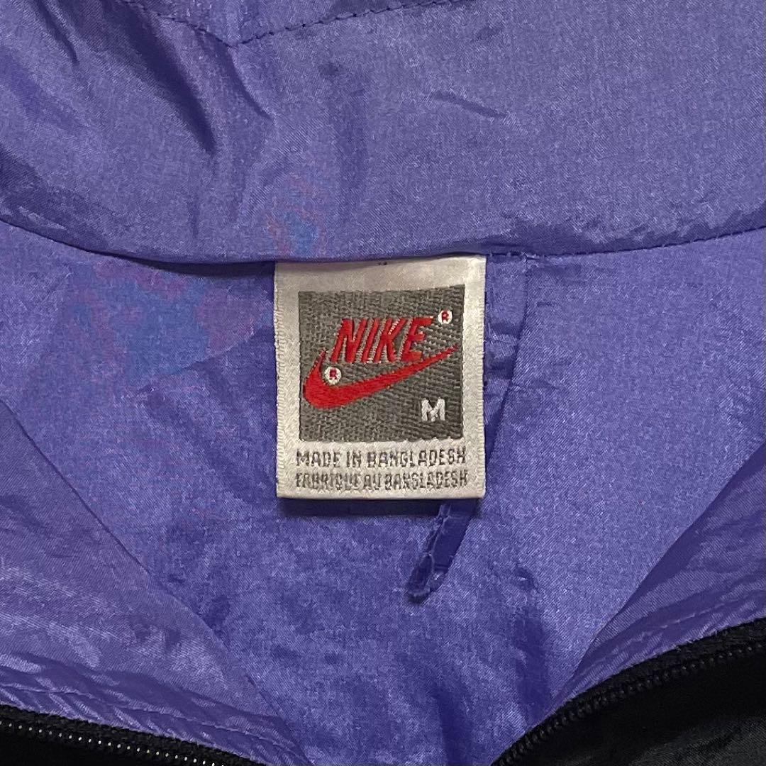 955【入手困難】ナイキ♤刺繍ロゴ　90s 銀タグ　ナイロンジャケット　美品