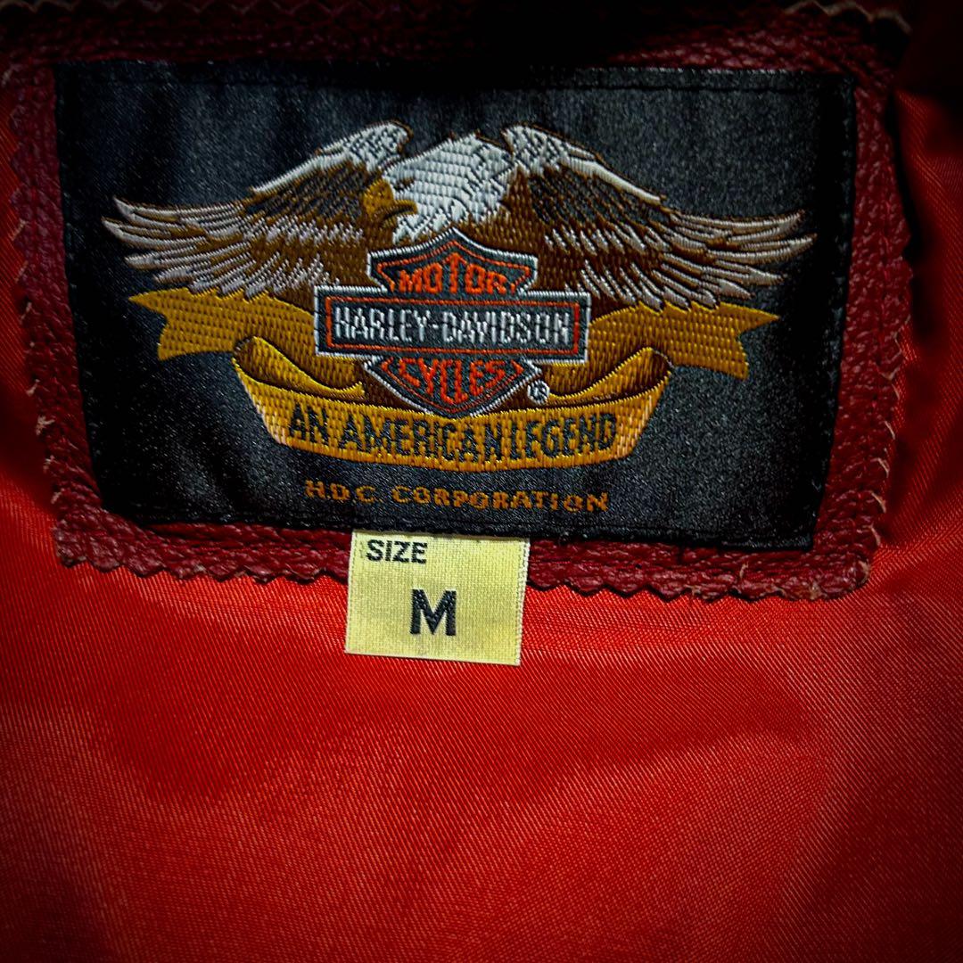 ハーレーダビッドソン デッドストックレザーダウン ボルドー M
