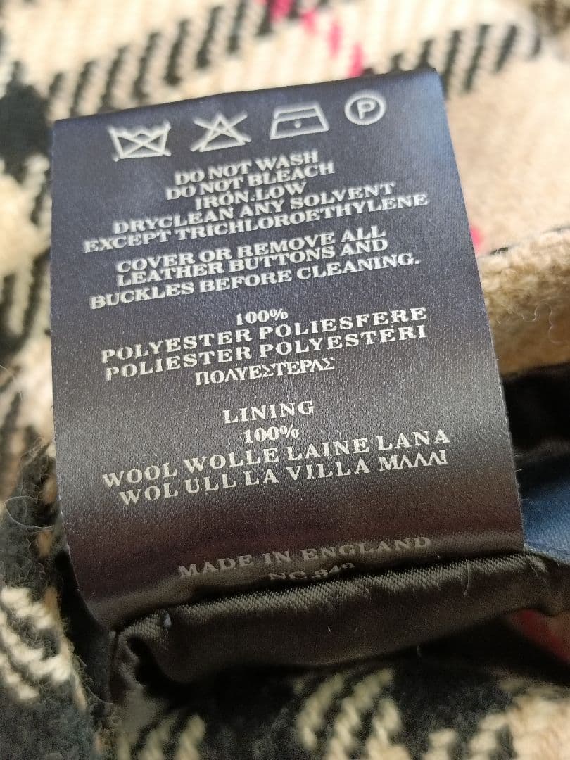 美品　 バーバリーロンドン　ノバチェック　リバーシブル　ジャケット コート　毛