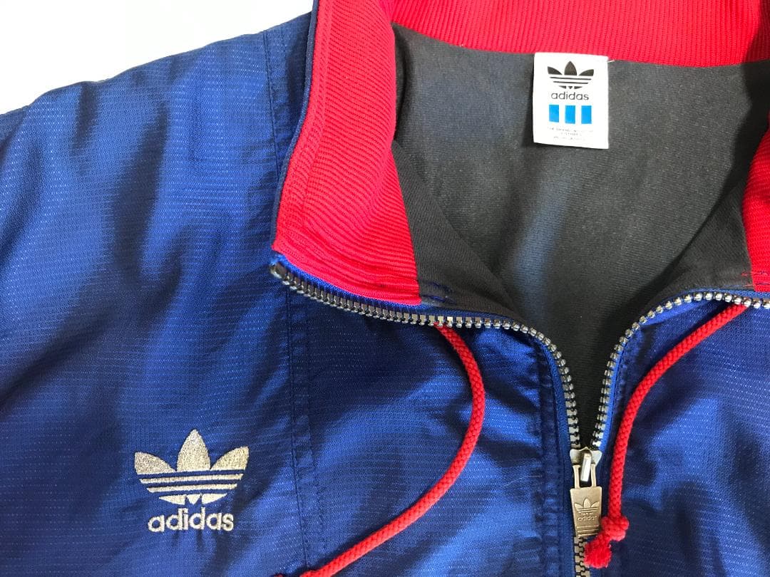 adidas　ビンテージ　サッカーウインドブレーカー上下セット　XL　デサント製