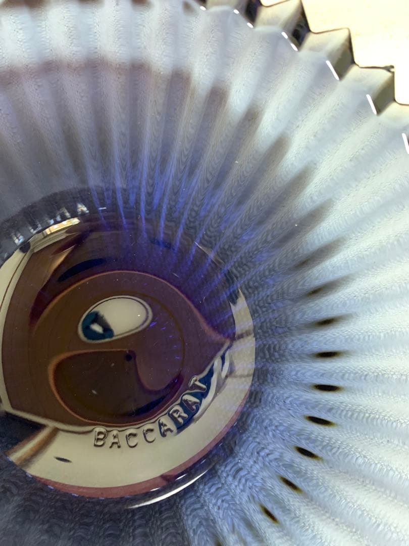 Baccarat ネイビー ガラスボウル 3個セット