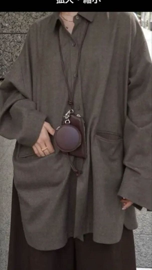 etre tokyo ハイカウント　フラノオーバーサイズシャツ