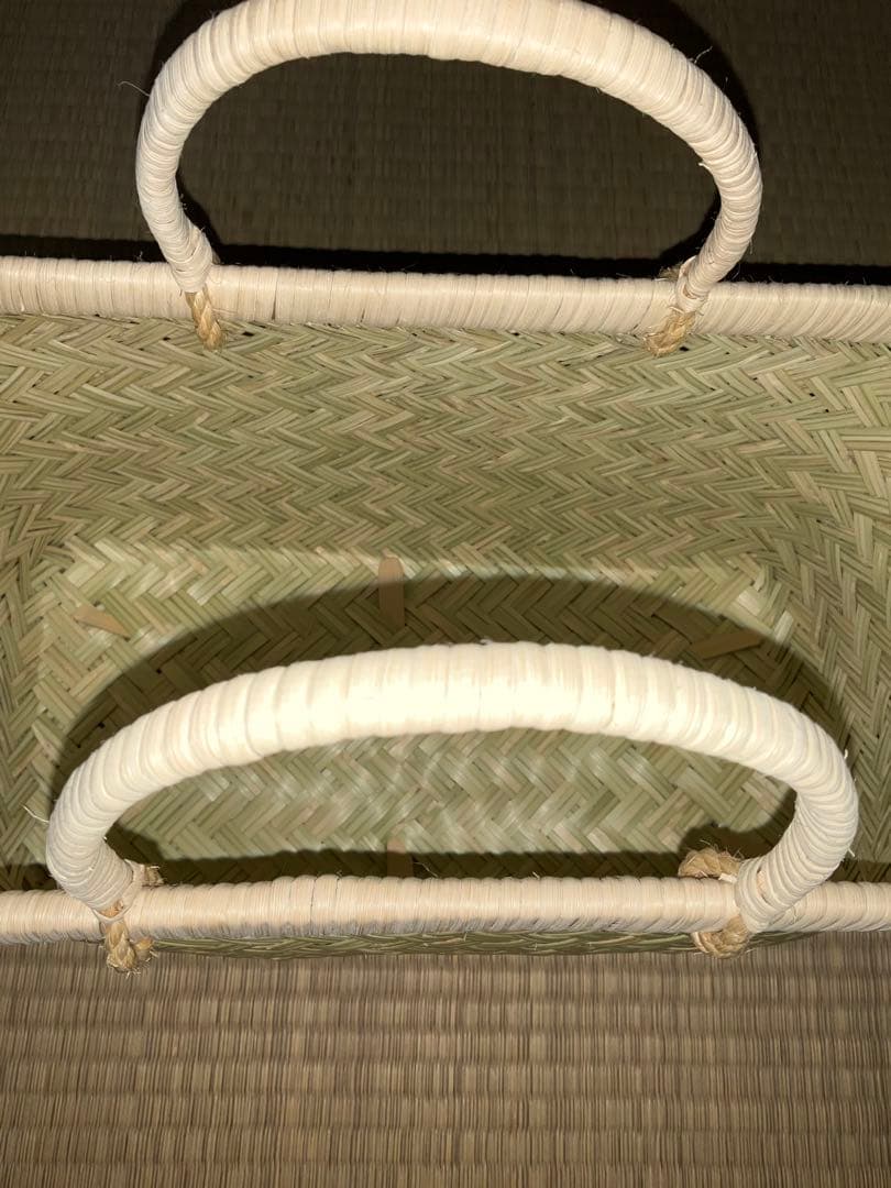 鳥越竹細工 市場かご エコバッグ　大中サイズ　特選　2個セット