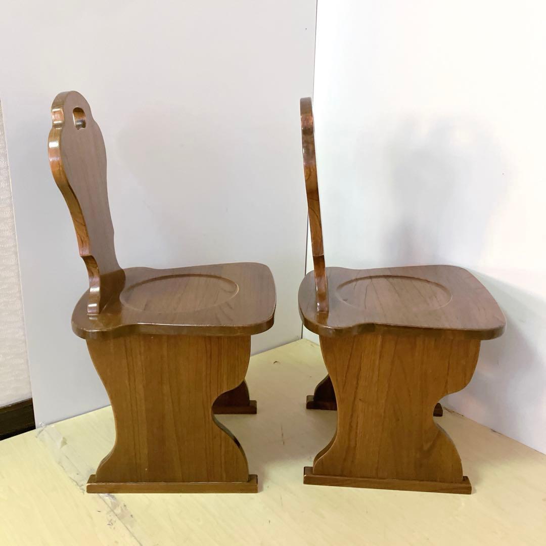 木製　ダイニングチェア　2脚セット　デザインチェア　アームレスチェア　椅子