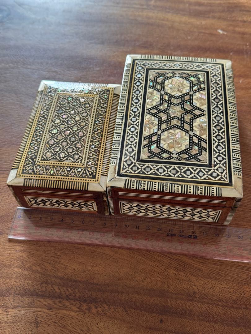 螺鈿細工の小物入れ2個セット