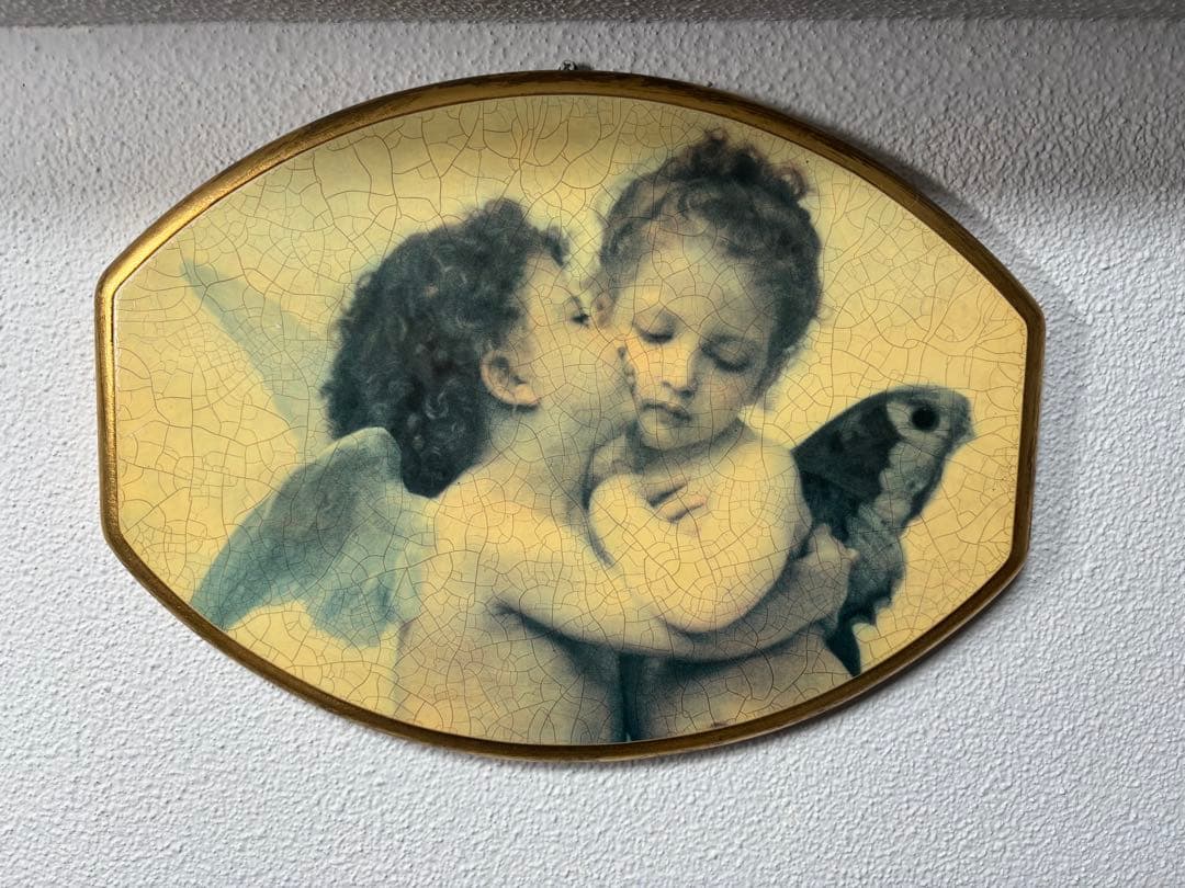 イタリア製 陶器 壁掛け アンティーク ウィリアム・アドルフ・ブーグロー