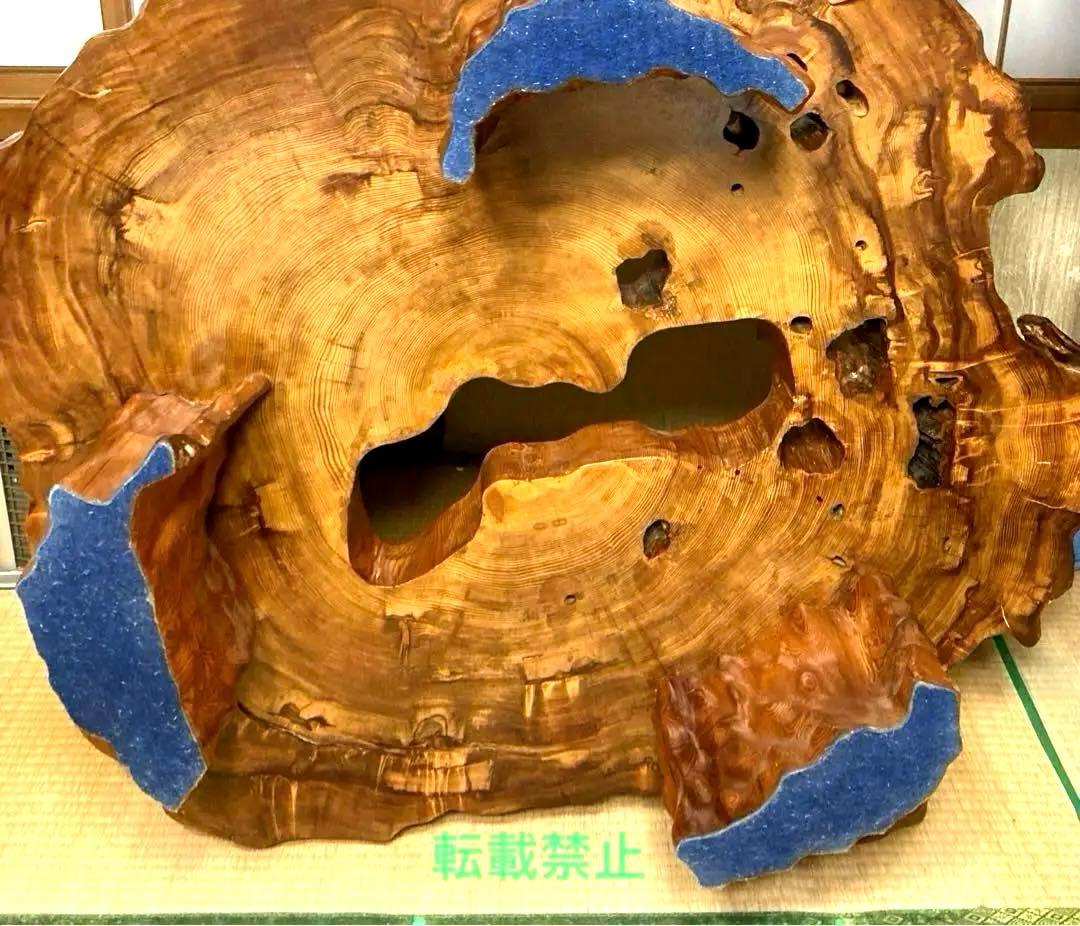 玉杢　屋久杉？　一枚板　座卓　（送料込み）激レア品！！✨最終✨