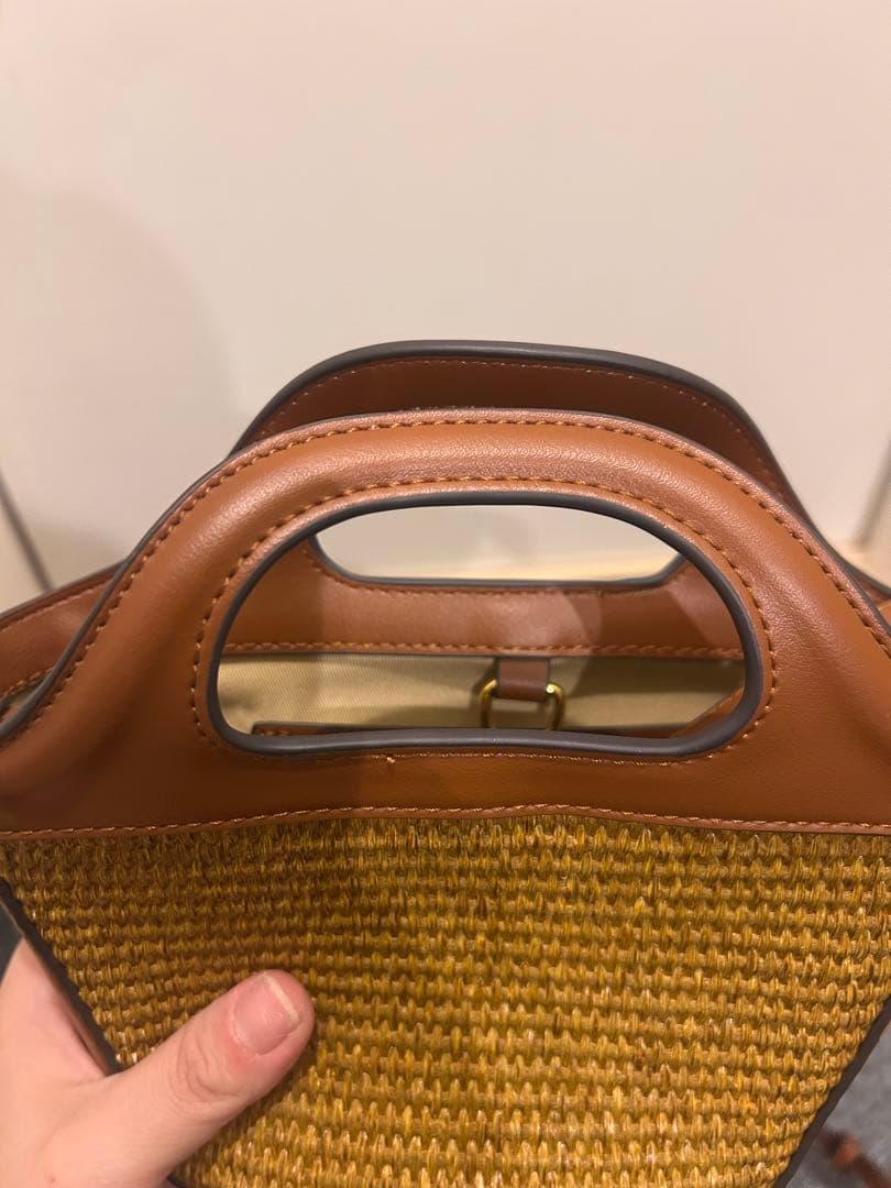 N*エ様 MARNI バスケット型ショルダーバッグブラウン