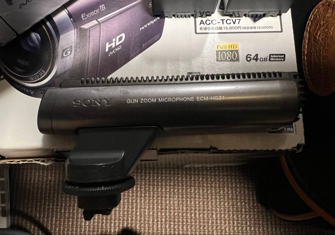 SONY HDR-CX370 コンバージョンレンズ、ガンマイク、バッテリー×2付