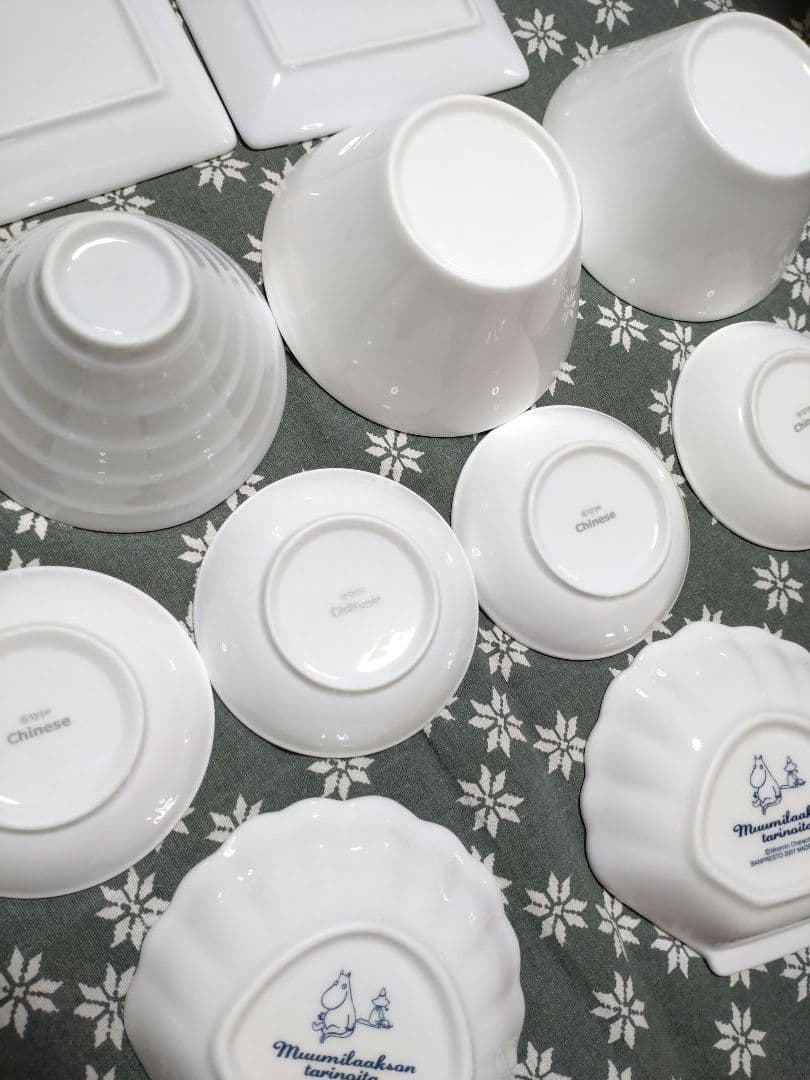 白 食器 19点■まとめ売り 未使用〜中古品 ■陶器 蚤の市 ヴィンテージ