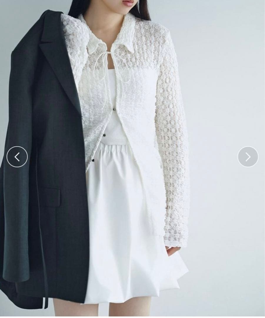 【USAGI ONLINE限定】shrink lace blouse