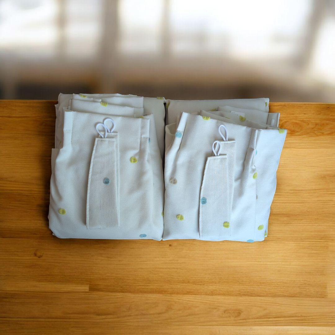 コーティング裏地付き遮光・遮熱・防音オーダーカーテン　165×185cm 2枚