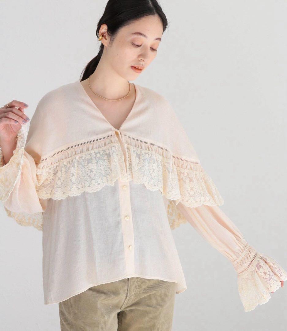 タグ付き新品　バイ マレーネ ビルガー　レースたっぷりブラウス　定価4.6万