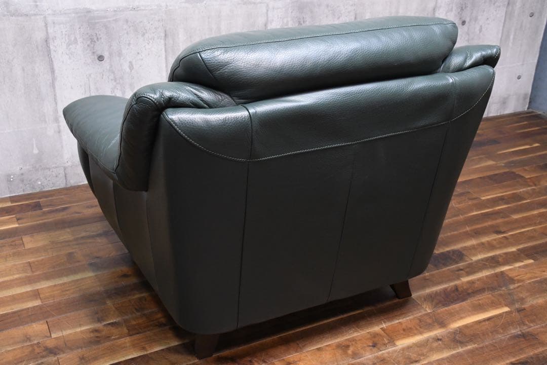 ECK99 IDC大塚家具 オースチン 1人掛けソファ レザー/総本革張り