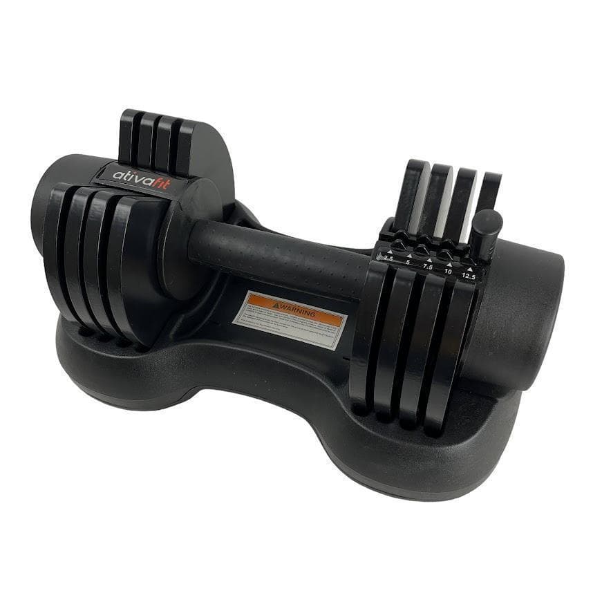 ●ATIVAFIT●可変式ダンベル 2.5kg-12.5kg 5段階簡単重量変更
