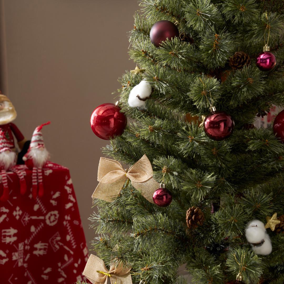 クリスマスツリー【単品】　180cm　オーナメント無し　松ぼっくり付　GREEN