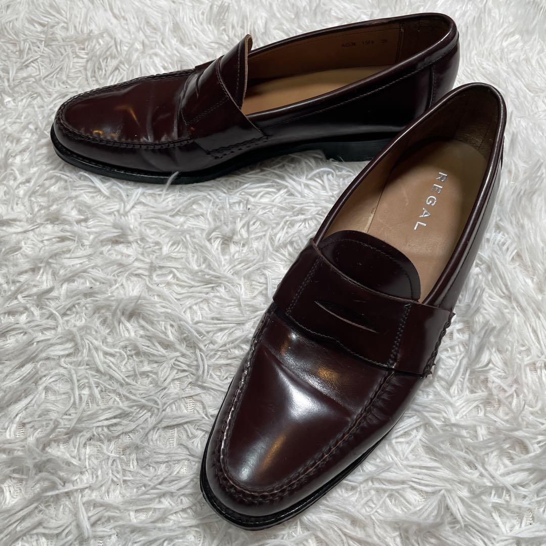 リーガル　ローファー　バーガンディ　ブラウン　レザー　15fr 28cm