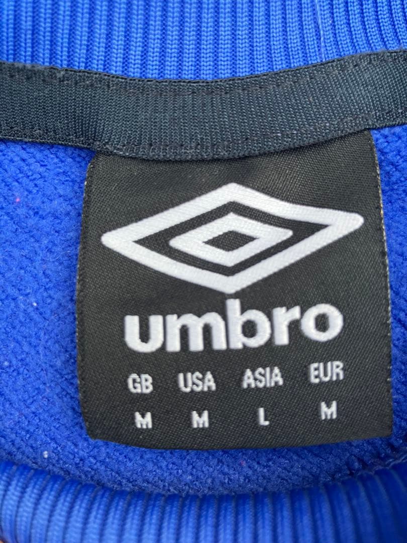 【希少デザイン】アンブロxエバートンFC スウェットシャツ　デカロゴ　L