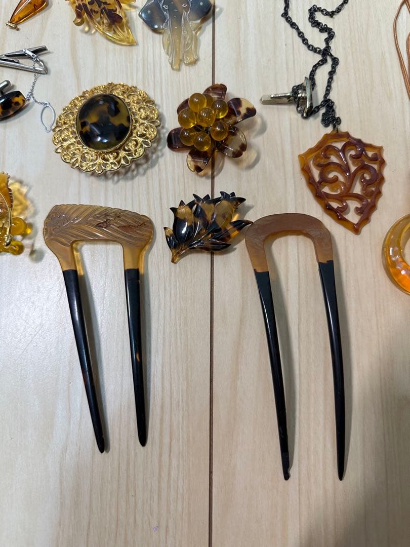 鼈甲　べっこう等まとめ　純銀アンティーク