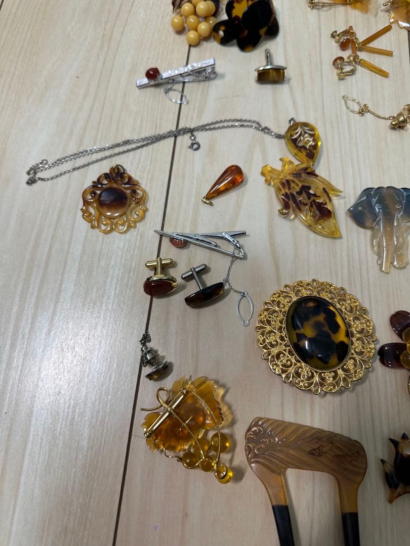 鼈甲　べっこう等まとめ　純銀アンティーク