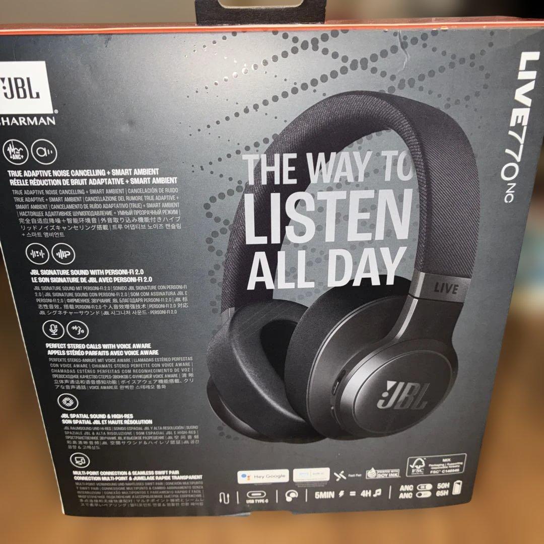 JBL LIVE 770NC ワイヤレスヘッドホン　ブラック