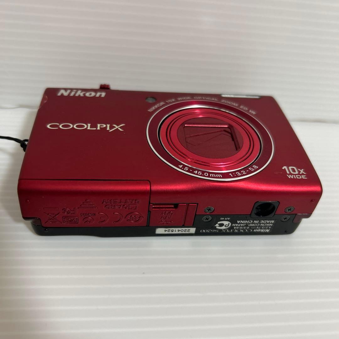 Nikon COOLPIX S6200 ブリリアントレッド　液晶保護シート付き
