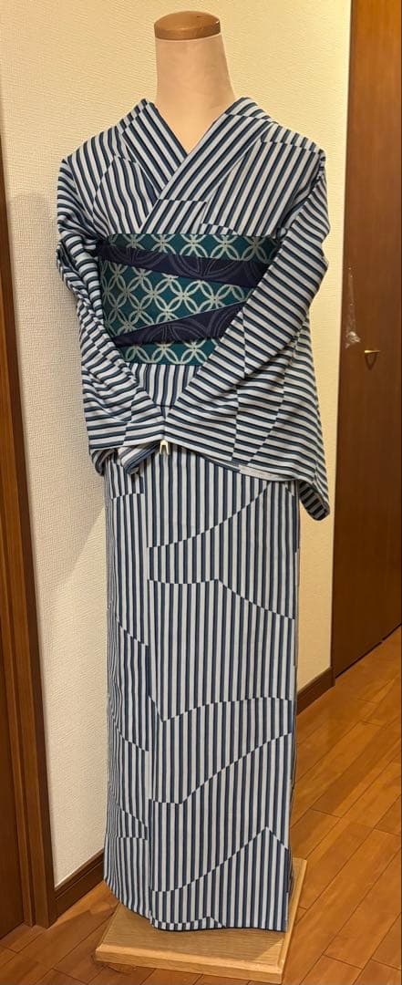 renkoさま専用★セオa紙人形シンプル素敵なストライプ夏着物