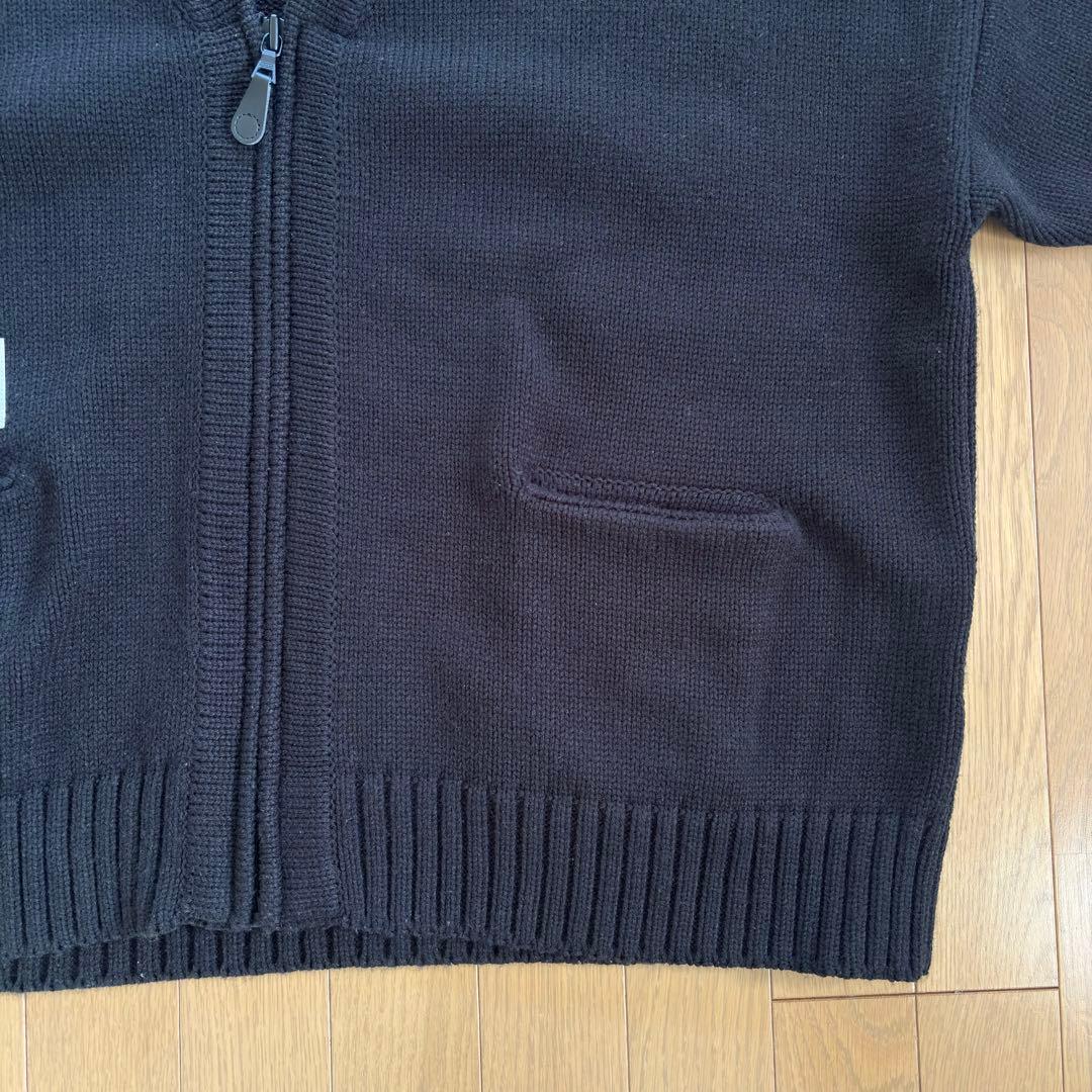 WTAPS 222MADT-KNM04 サイズ02 黒 肉厚ニットカーディガン