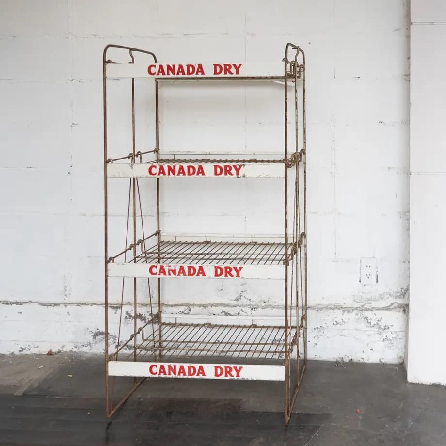 70年代　DRY　カナダドライ　ワイヤーラック　ビンテージ